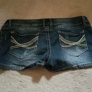 3 pairs of jean shorts, Mudd, Wallflower, Fragile